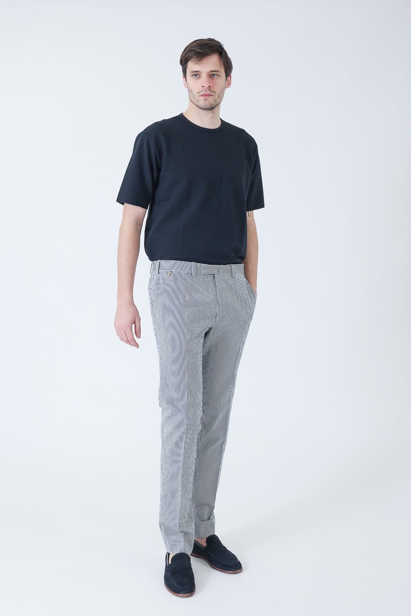Le pantalon seersucker rayures irrégulières | Rue de Tokyo | | Sions
