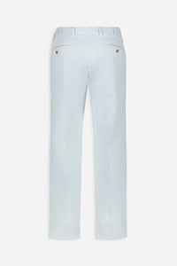 CHINO CHIC GABARDINE DE COTON BLEU BRUME - BZV3 - BERNARD ZINS