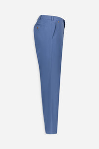 CHINO CHIC GABARDINE DE COTON BLEU COBALT - BZV3 - BERNARD ZINS