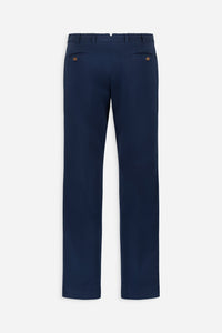 CHINO CHIC GABARDINE DE COTON BLEU MARIN - BZV3 - BERNARD ZINS