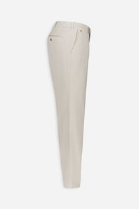 CHINO CHIC GABARDINE DE COTON SABLE BLANC - BZV3 - BERNARD ZINS