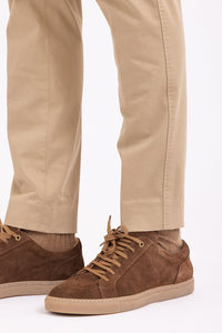 CHINO CHIC GABARDINE DE COTON STRETCH BEIGE GURKHA - BZV3 - BERNARD ZINS