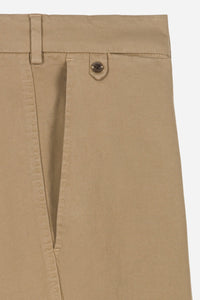 CHINO CHIC GABARDINE DE COTON STRETCH BEIGE GURKHA - BZV3 - BERNARD ZINS