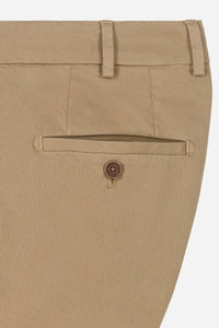 CHINO CHIC GABARDINE DE COTON STRETCH BEIGE GURKHA - BZV3 - BERNARD ZINS