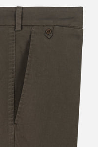 Chino chic gabardine de coton stretch kaki - BZV3 - BERNARD ZINS