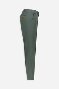 CHINO CHIC GABARDINE DE COTON VERT PROVENCE - BZV3 - BERNARD ZINS