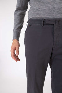 CHINO GABARDINE DE COTON STRETCH ARDOISE - BZV3 - BERNARD ZINS