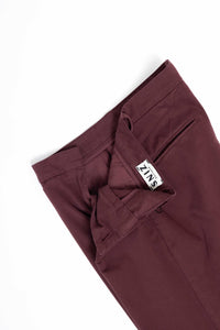 CHINO GABARDINE DE COTON STRETCH BORDEAUX - BOAT - BERNARD ZINS
