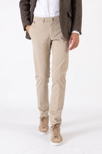 CHINO GABARDINE DE COTON STRETCH GREGE - BZV3 - BERNARD ZINS