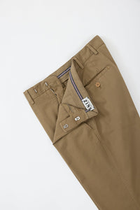 CHINO GABARDINE DE COTON STRETCH JASPE - BZV2 - BERNARD ZINS