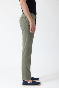 CHINO GABARDINE DE COTON STRETCH JUNGLE - BZV3 - BERNARD ZINS