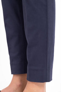 CHINO GABARDINE DE COTON STRETCH MARINE - BOAT - BERNARD ZINS