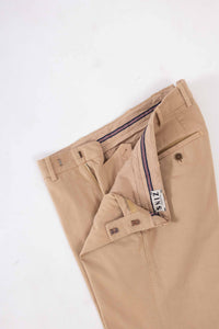 CHINO GABARDINE DE COTON STRETCH MOKA - BZV3 - BERNARD ZINS