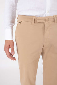 CHINO GABARDINE DE COTON STRETCH MOKA - BZV3 - BERNARD ZINS