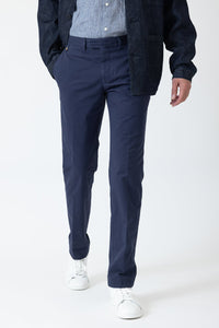 CHINO GABARDINE DE COTON STRETCH NAVY - BZV2 - BERNARD ZINS