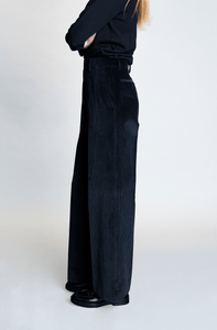 Pantalon Chloé en coton stretch noir - BERNARD ZINS