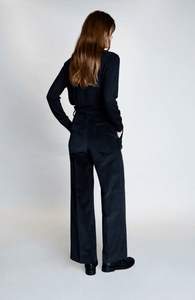 Pantalon Chloé en coton stretch noir - BERNARD ZINS