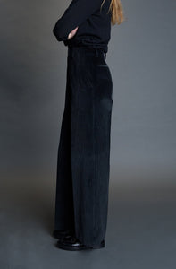 Pantalon Chloé en coton stretch noir - BERNARD ZINS