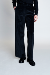 Pantalon Chloé en coton stretch noir - BERNARD ZINS