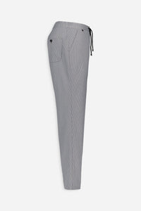 PANTALON COTON SEERSUCKER RAYURES BLACKWATCH - BZ PLAGE - BERNARD ZINS
