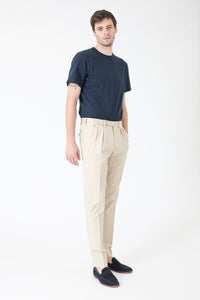 PANTALON COTON STRETCH BEIGE CERAMIQUE - BZV3 2PF - BERNARD ZINS