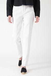 PANTALON COTON STRETCH BLANC OPTIQUE - COLVERT - BERNARD ZINS