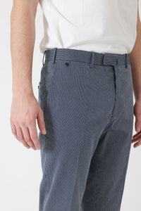 PANTALON COTON STRETCH BLEU GRIS - BZV3 - BERNARD ZINS