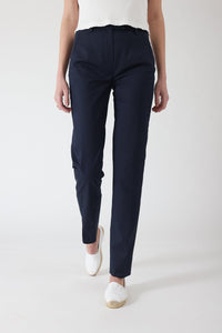 PANTALON COTON STRETCH COLVERT - NAVY - 96102/049 - BERNARD ZINS