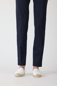 PANTALON COTON STRETCH COLVERT - NAVY - 96102/049 - BERNARD ZINS