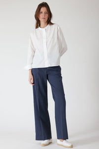 PANTALON COTON STRETCH MARINE DE PRINTEMPS - CHLOÉ - BERNARD ZINS