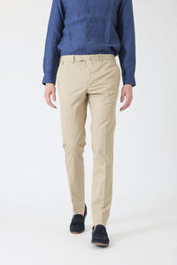 PANTALON COTON TECHNIQUE BEIGE GRES - BZV3 - BERNARD ZINS