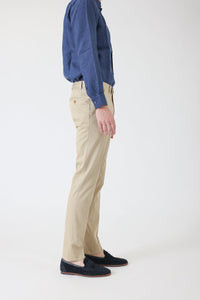 PANTALON COTON TECHNIQUE BEIGE GRES - BZV3 - BERNARD ZINS