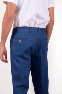 Pantalon en denim indigo japonais délavé - BZV3PF - BERNARD ZINS