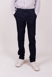 Pantalon en denim japonais marine foncé - BZV3PF - BERNARD ZINS