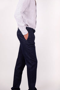Pantalon en denim japonais marine foncé - BZV3PF - BERNARD ZINS