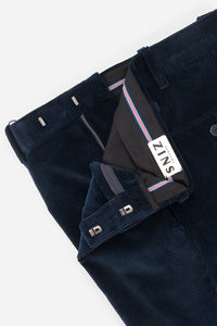 Pantalon en velours japonais shizu bleu marine - BZV3 - BERNARD ZINS