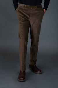 Pantalon en velours milleraies vison - BZV3 - BERNARD ZINS