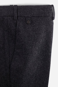 Pantalon flanelle de laine gris foncé - BZV3 - BERNARD ZINS