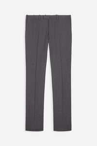 Pantalon flanelle laine voyage chevrons gris clair - BZV3 - BERNARD ZINS