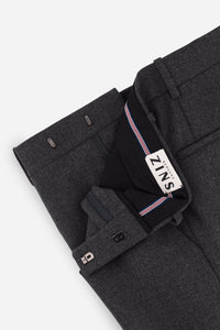 Pantalon flanelle laine voyage gris ardoise - BZV3 - BERNARD ZINS