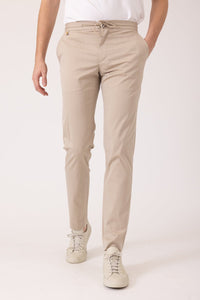 PANTALON GABARDINE COTON ULTRA FINE SABLE BLOND - BZ PLAGE - BERNARD ZINS