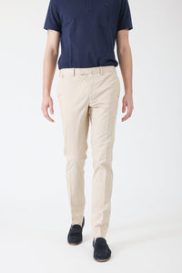 PANTALON GABARDINE DE COTON STRETCH GREGE - BZV3 - BERNARD ZINS