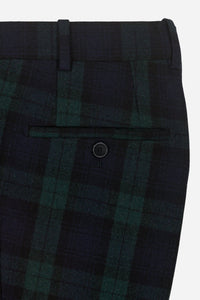 PANTALON LAINE FANTAISIE TARTAN BLACKWATCH - BZV3 - BERNARD ZINS