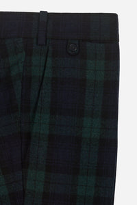 PANTALON LAINE FANTAISIE TARTAN BLACKWATCH - BZV3 - BERNARD ZINS