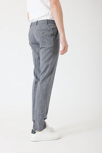 PANTALON LAINE VOYAGE GRIS CHINÉ - BZV3 - BERNARD ZINS