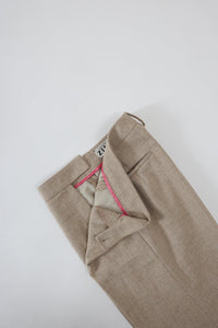 PANTALON LARGE MICROFIBRE BEIGE NATUEL - CHLOÉ - BERNARD ZINS