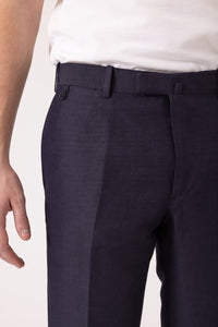 PANTALON LIN ET SOIE BLEU GRAND LARGE - BZV2 - BERNARD ZINS