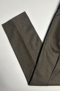 Pantalon Socoa en laine stretch taupe, roux et noir - BERNARD ZINS