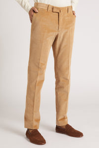 Pantalon Sorbonne en coton stretch beige doré - BERNARD ZINS