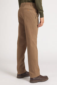 Pantalon Sorbonne en coton stretch kaki clair - BERNARD ZINS